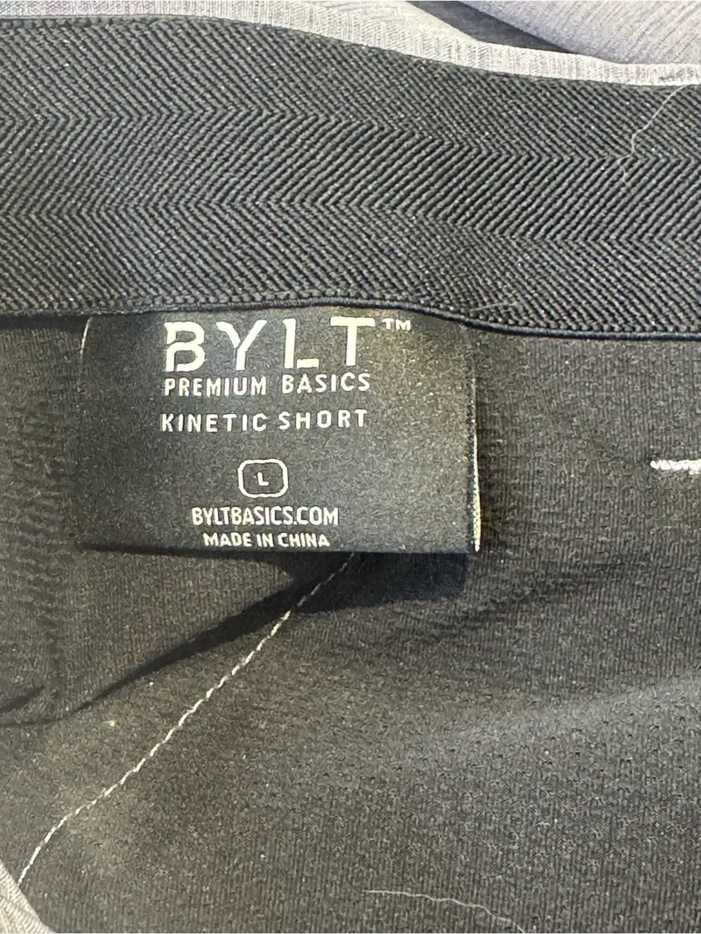 BYLT Premium Basics Men's Large Kinetic Shorts Grey Performance Golf